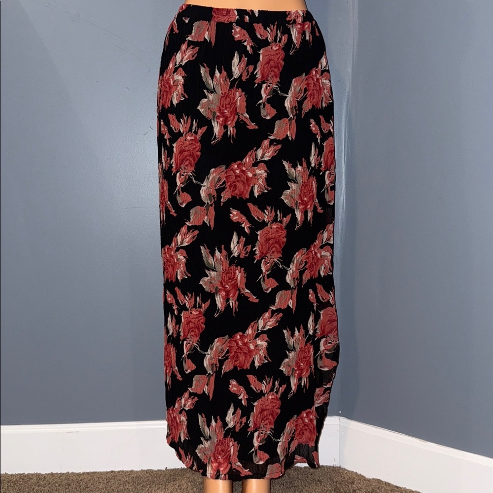 Style & Co Black Floral Maxi Skirt | Size 6 - Picture 1 of 5